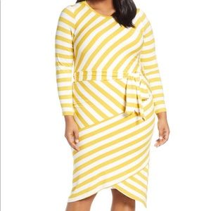 Eloquii Striped Body Con Dress Size 26